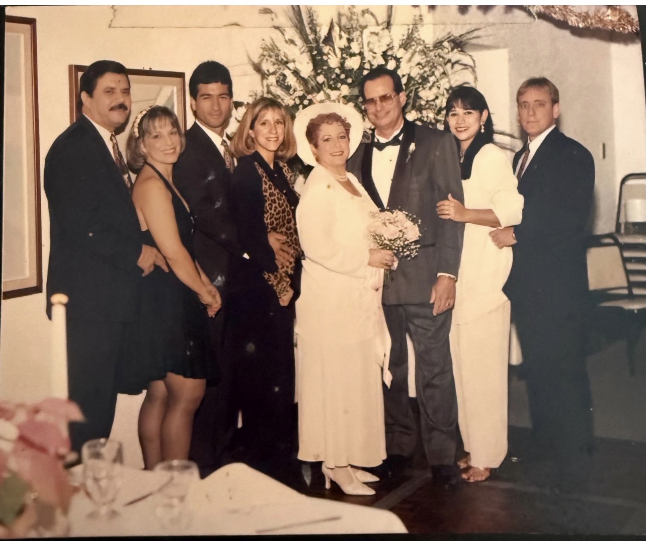 Family celebration in formal attire